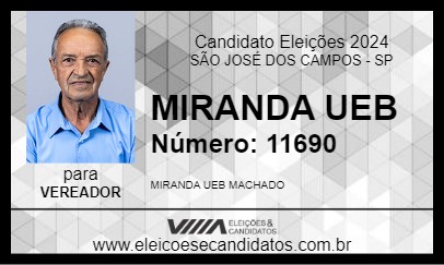 Candidato MIRANDA UEB 2024 - SÃO JOSÉ DOS CAMPOS - Eleições