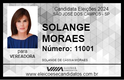 Candidato SOLANGE MORAES 2024 - SÃO JOSÉ DOS CAMPOS - Eleições