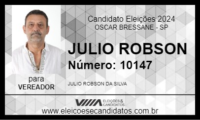 Candidato JULIO ROBSON 2024 - OSCAR BRESSANE - Eleições