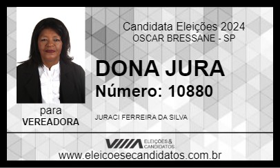 Candidato DONA JURA 2024 - OSCAR BRESSANE - Eleições