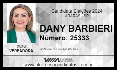 Candidato DANY BARBIERI 2024 - ARARAS - Eleições