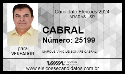 Candidato CABRAL 2024 - ARARAS - Eleições