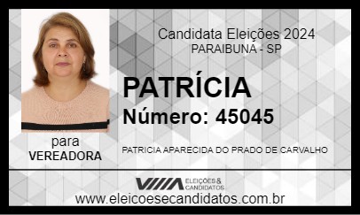 Candidato PATRÍCIA 2024 - PARAIBUNA - Eleições