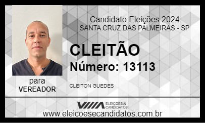 Candidato CLEITÃO 2024 - SANTA CRUZ DAS PALMEIRAS - Eleições