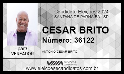 Candidato CESAR BRITO 2024 - SANTANA DE PARNAÍBA - Eleições