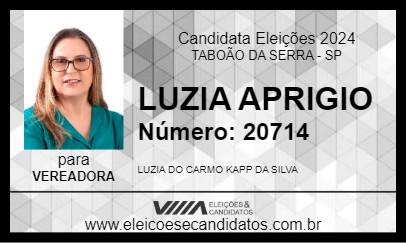 Candidato LUZIA APRIGIO 2024 - TABOÃO DA SERRA - Eleições