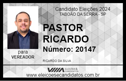 Candidato PASTOR RICARDO 2024 - TABOÃO DA SERRA - Eleições