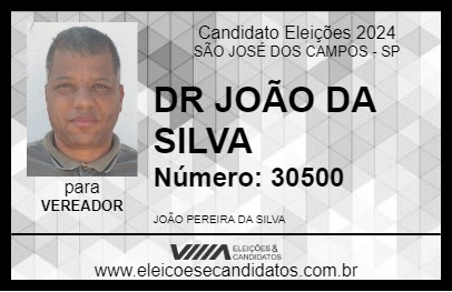 Candidato DR JOÃO DA SILVA 2024 - SÃO JOSÉ DOS CAMPOS - Eleições