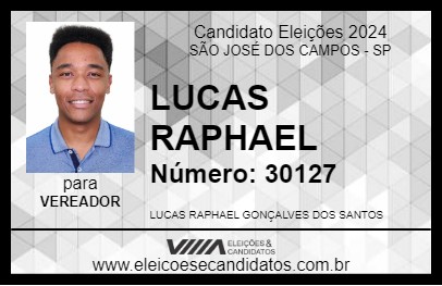 Candidato LUCAS RAPHAEL 2024 - SÃO JOSÉ DOS CAMPOS - Eleições