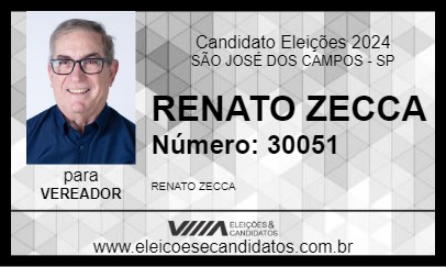 Candidato RENATO ZECCA 2024 - SÃO JOSÉ DOS CAMPOS - Eleições