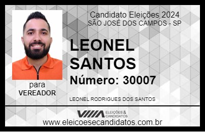 Candidato LEONEL SANTOS 2024 - SÃO JOSÉ DOS CAMPOS - Eleições