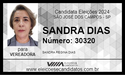 Candidato SANDRA DIAS 2024 - SÃO JOSÉ DOS CAMPOS - Eleições