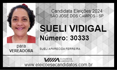 Candidato SUELI VIDIGAL 2024 - SÃO JOSÉ DOS CAMPOS - Eleições