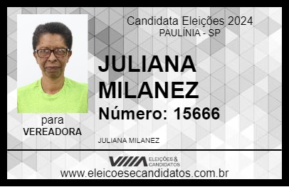 Candidato JULIANA MILANEZ 2024 - PAULÍNIA - Eleições