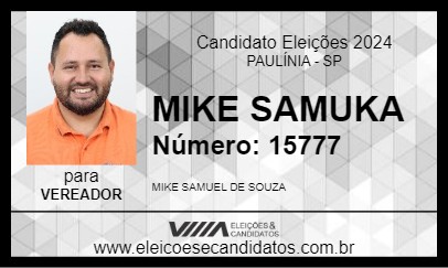 Candidato MIKE SAMUKA 2024 - PAULÍNIA - Eleições