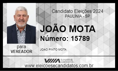 Candidato JOÃO MOTA 2024 - PAULÍNIA - Eleições