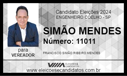 Candidato SIMÃO MENDES 2024 - ENGENHEIRO COELHO - Eleições