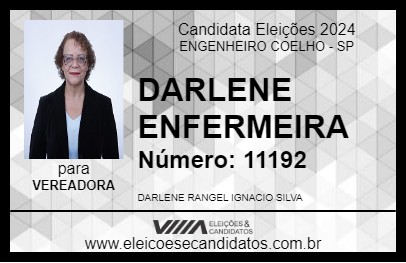 Candidato DARLENE ENFERMEIRA 2024 - ENGENHEIRO COELHO - Eleições