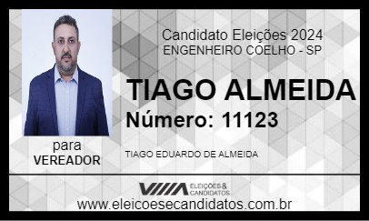 Candidato TIAGO ALMEIDA 2024 - ENGENHEIRO COELHO - Eleições