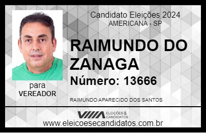 Candidato RAIMUNDO DO ZANAGA 2024 - AMERICANA - Eleições