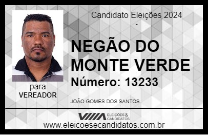 Candidato NEGÃO DO MONTE VERDE 2024 - AMERICANA - Eleições