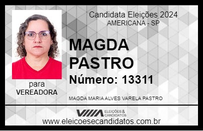 Candidato MAGDA PASTRO 2024 - AMERICANA - Eleições