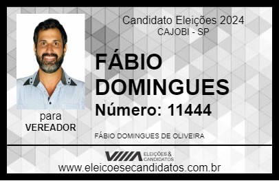 Candidato FÁBIO DOMINGUES 2024 - CAJOBI - Eleições