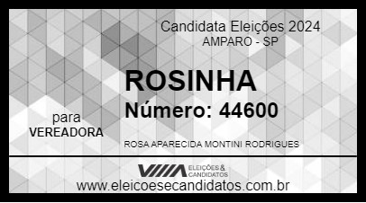 Candidato ROSINHA 2024 - AMPARO - Eleições