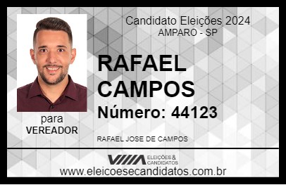 Candidato RAFAEL CAMPOS 2024 - AMPARO - Eleições