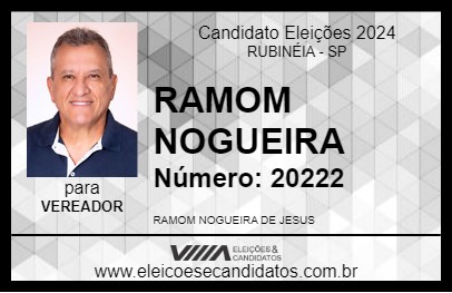 Candidato RAMOM NOGUEIRA 2024 - RUBINÉIA - Eleições