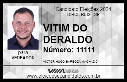 Candidato VITIM DO DERALDO 2024 - DIRCE REIS - Eleições