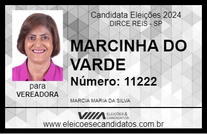 Candidato MARCINHA DO VARDE 2024 - DIRCE REIS - Eleições