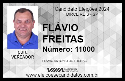 Candidato FLÁVIO FREITAS 2024 - DIRCE REIS - Eleições