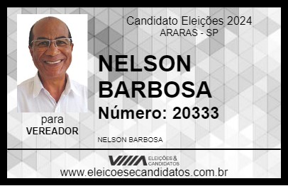 Candidato NELSINHO BARBOSA 2024 - ARARAS - Eleições