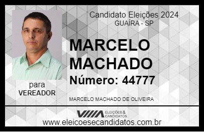 Candidato MARCELO MACHADO 2024 - GUAÍRA - Eleições