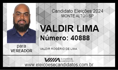 Candidato VALDIR LIMA 2024 - MONTE ALTO - Eleições