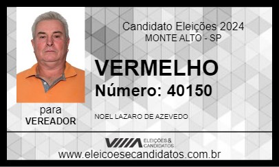 Candidato VERMELHO 2024 - MONTE ALTO - Eleições