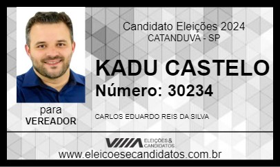 Candidato KADU CASTELO 2024 - CATANDUVA - Eleições