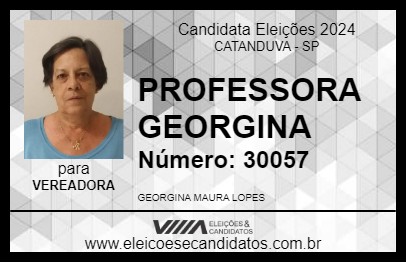 Candidato PROFESSORA GEORGINA 2024 - CATANDUVA - Eleições