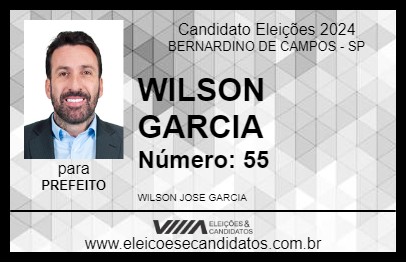 Candidato WILSON GARCIA 2024 - BERNARDINO DE CAMPOS - Eleições