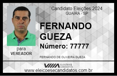 Candidato FERNANDO GUEZA 2024 - GUAÍRA - Eleições