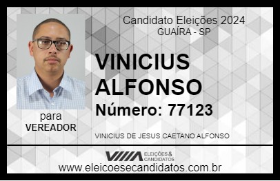 Candidato VINICIUS ALFONSO 2024 - GUAÍRA - Eleições