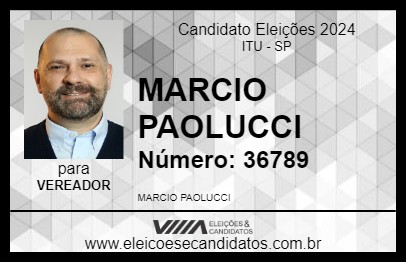 Candidato MARCIO PAOLUCCI 2024 - ITU - Eleições