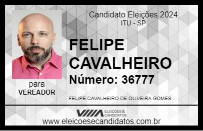 Candidato FELIPE CAVALHEIRO 2024 - ITU - Eleições