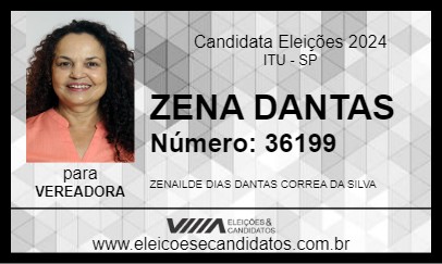 Candidato ZENA DANTAS 2024 - ITU - Eleições