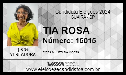 Candidato D. ROSA DO BAR 2024 - GUAÍRA - Eleições