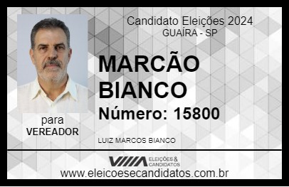 Candidato MARCÃO BIANCO 2024 - GUAÍRA - Eleições