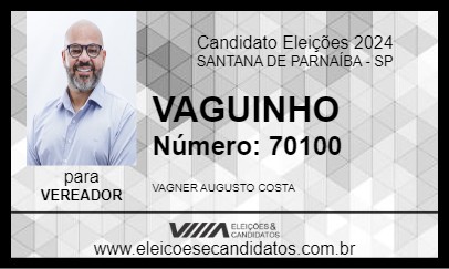 Candidato VAGUINHO 2024 - SANTANA DE PARNAÍBA - Eleições