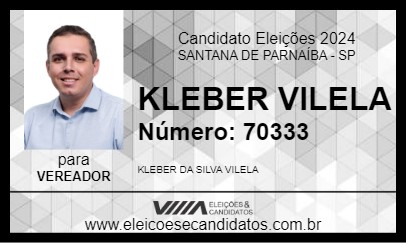 Candidato KLEBER VILELA 2024 - SANTANA DE PARNAÍBA - Eleições