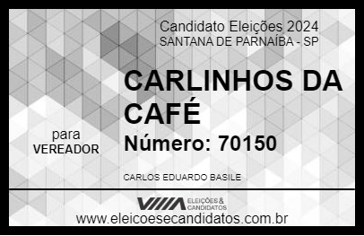 Candidato CARLINHOS DA CAFÉ 2024 - SANTANA DE PARNAÍBA - Eleições